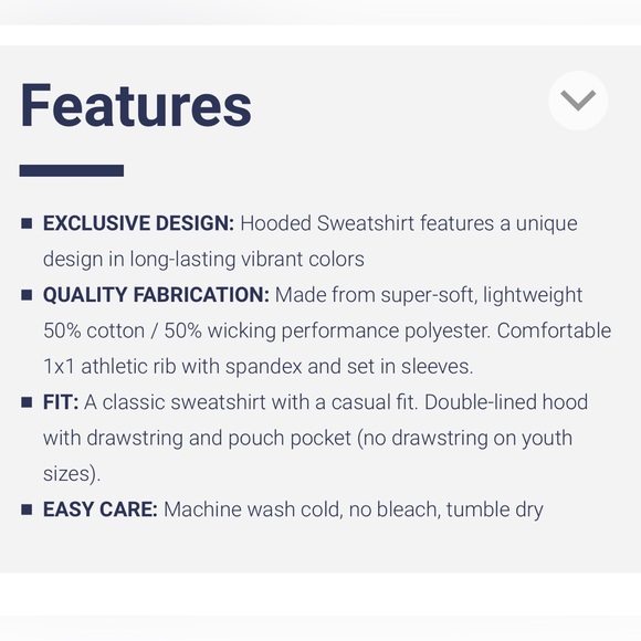 NWOT ChalkTalk Eat. Sleep. Golf. Hooded Sweatshirt- Youth Large - Picture 5 of 5